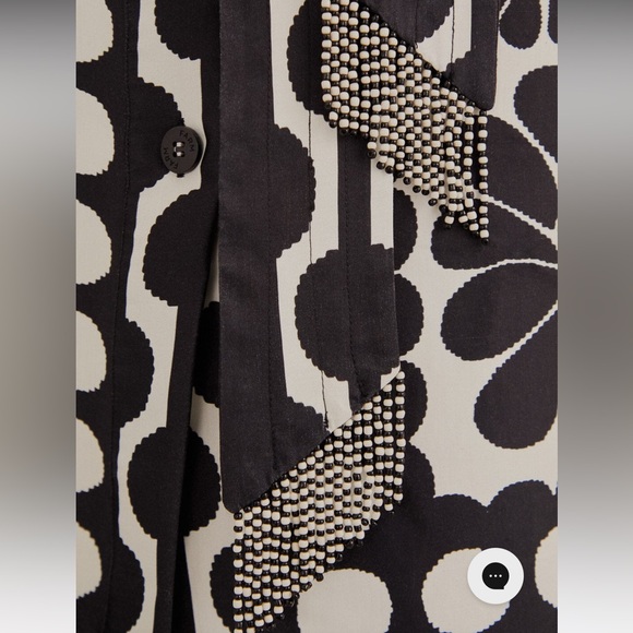 Farm Rio Black Palermo NWT Lenzing Ecovero Viscose Chemise, Sz SM, striking look - Picture 8 of 16